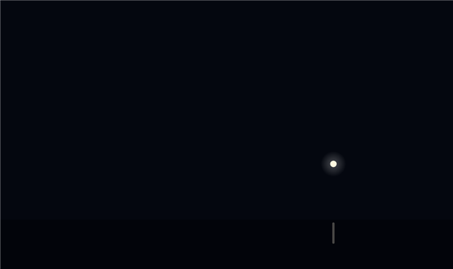 Navigation lights of a vessel at anchor at night, seen from her starboard bow: white all-round anchor light, forward (higher)